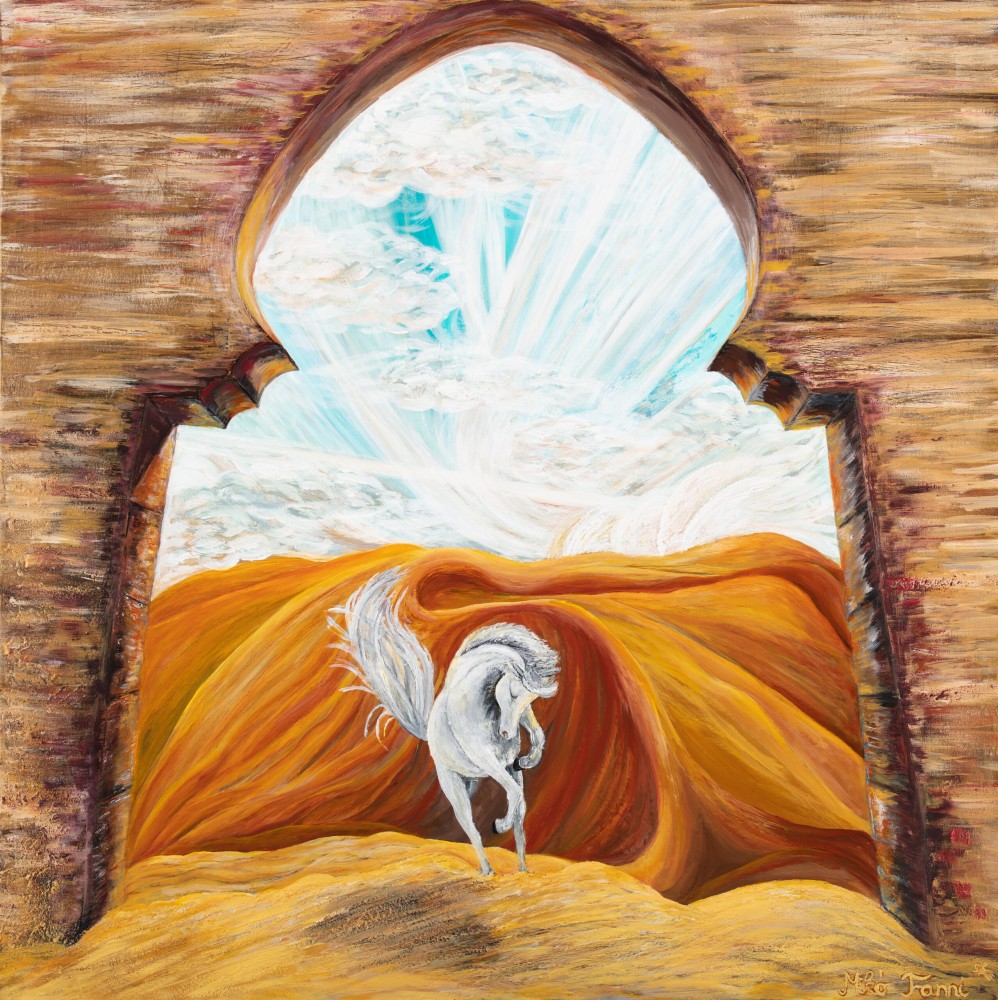 Fanni Mikó - Festmények - KULCSLYUK - 2023, ACRYLIC, CANVAS - 100 X 100