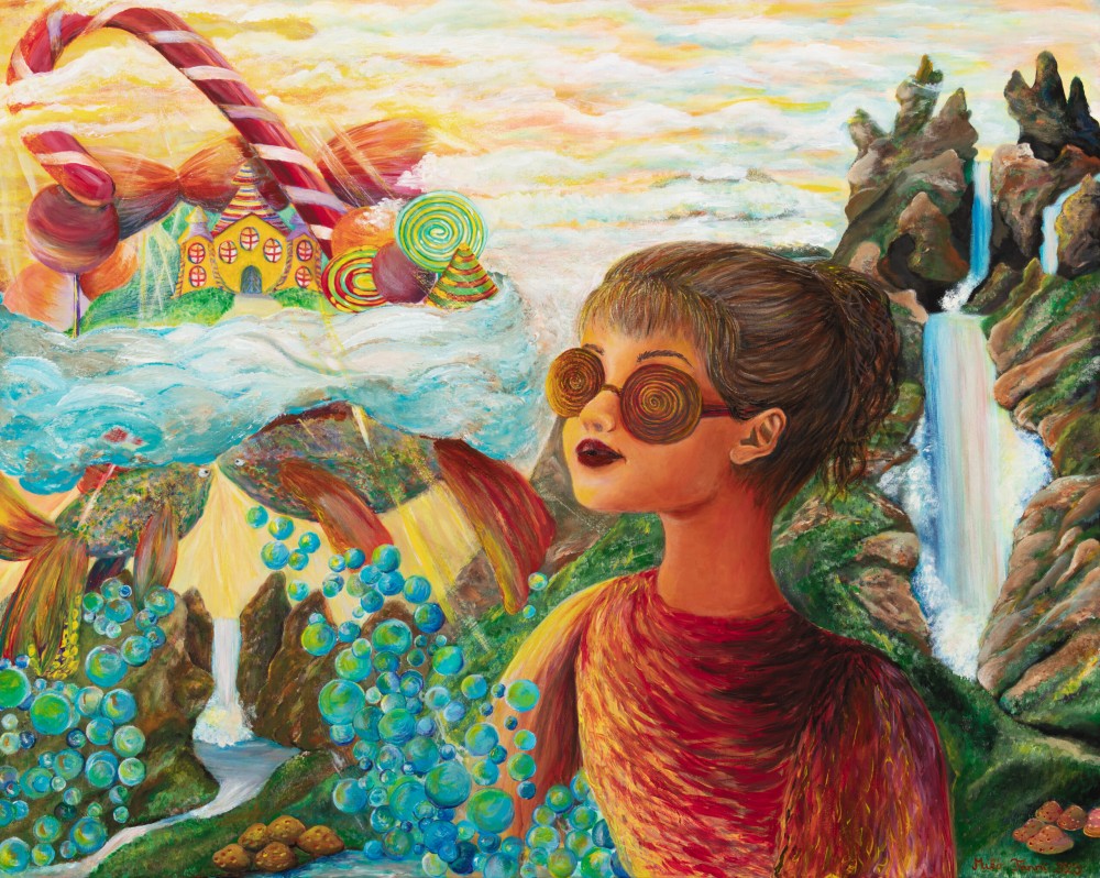 Fanni Mikó - Festmények - CUKORVILÁG - 2023, ACRYLIC, CANVAS - 80 X 100