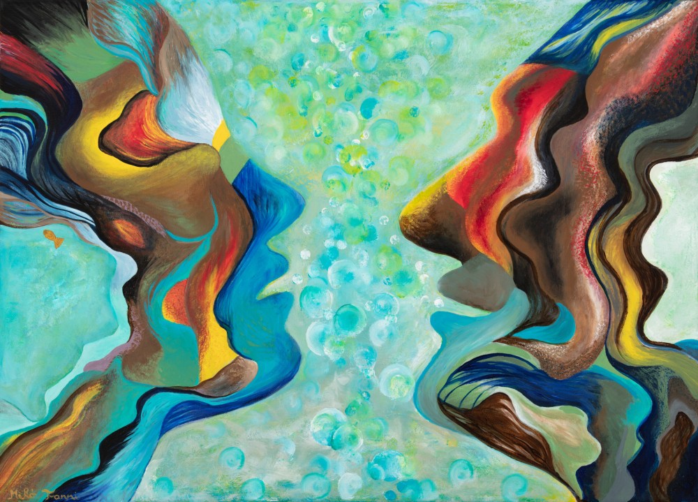 Fanni Mikó - Festmények - TE MEG ÉN - 2023, ACRYLIC, CANVAS - 50 X 70