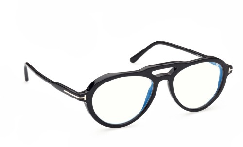 Tom Ford - Optikai keretek - FT5760-B Clip-on - 001 - 55 - KÉK-IBOLYA FÉNYT SZŰRŐ LENCSÉKKEL