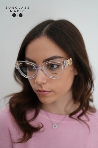 MIU MIU MU 01VV ​ - ​2AZ1O1 - ​52 Optikai keretek Átlátszó Phantos