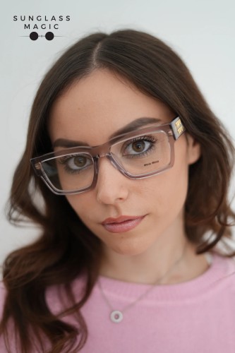 MIU MIU MU 02XV - 12W1O1 - 54 Optikai keretek Trasparent mauve Téglalap