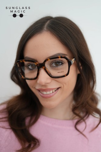 MIU MIU MU 03YV - 14L1O1 - 54 Optikai keretek Havanna méz Szögletes