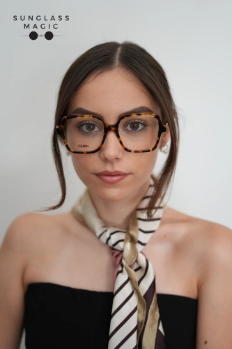 Fendi FE50144I - 056 - 54 Optikai keretek Havanna Szögletes