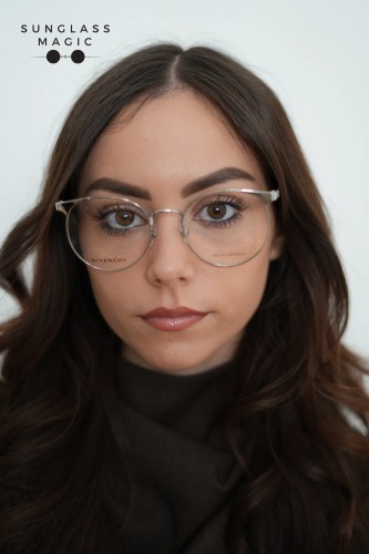 Givenchy GV0096 - 010 - 53 Optikai keretek Ezüst, Havana Kerek