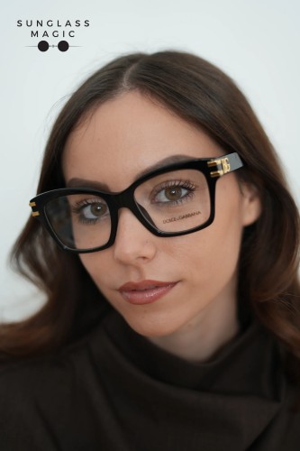 DOLCE & GABBANA DG3419 - ​501 - ​54 Optikai keretek Fekete Szögletes