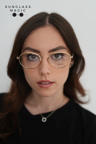 PRADA PR D53VD - 5AK1O1 - 54 Optikai keretek Arany Ovális