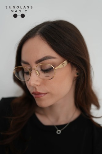 PRADA PR D53VD - 24J1O1 - 54 Optikai keretek Arany Ovális