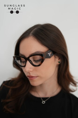 PRADA PR C07V - 20D1O1 - 54 Optikai keretek Borókás teknős Cat Eye (Macskaszem)