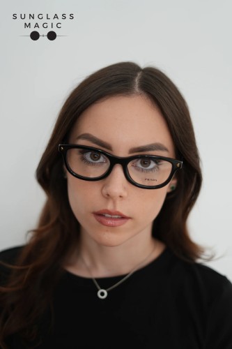 PRADA PR D01VU - 16K1O1 - 52 Optikai keretek Fekete Ovális