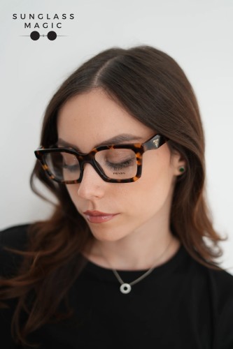 PRADA PR C08V - 14L1O1 - 52 Optikai keretek Méz teknős Szabálytalan