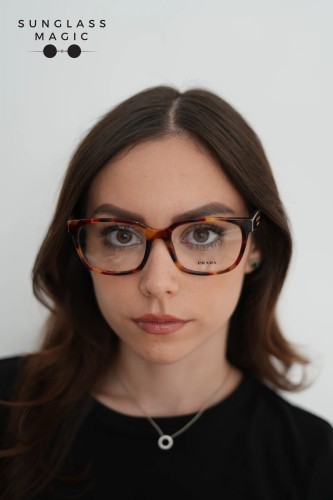 PRADA PR 17ZV - ​22A1O1 - ​54 Optikai keretek Mákos teknős Téglalap