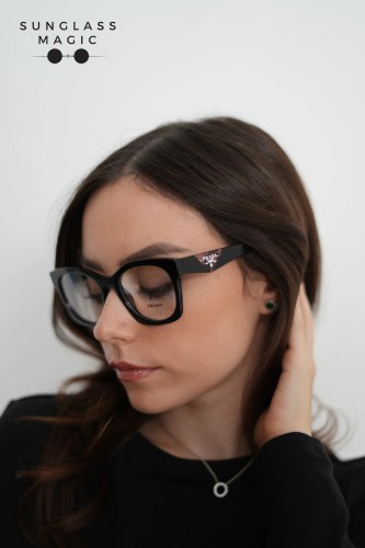 PRADA PR A05V - ​27A1O1 - ​52 Optikai keretek Fekete Szögletes