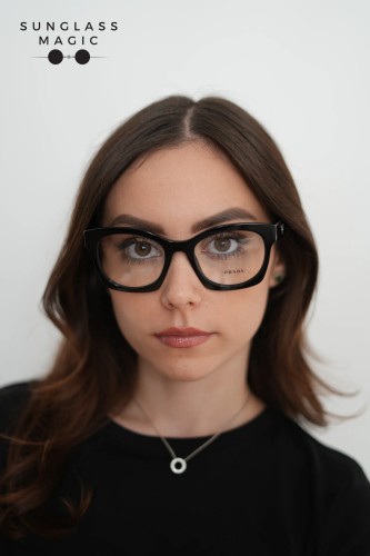 PRADA PR A05V - ​16K1O1 - ​52 Optikai keretek Fekete Szögletes