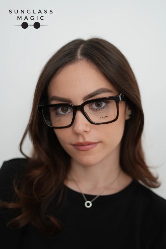 PRADA PR 10YV - ​2AU1O1 - ​54 Optikai keretek Havanna, Zöld Szögletes