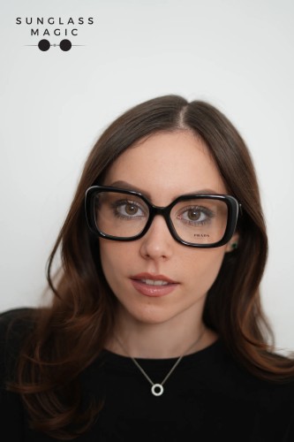 PRADA PR 10ZV - ​1AB1O1 - ​53 Optikai keretek Fekete Szögletes