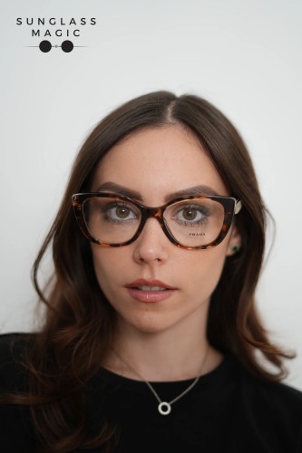 PRADA PR B04V - 07R1O1 - ​53 Optikai keretek Havanna Cat Eye (Macskaszem)