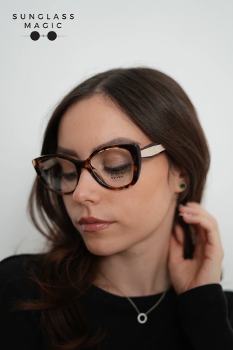 PRADA PR B04V - 07R1O1 - ​53 Optikai keretek Havanna Cat Eye (Macskaszem)