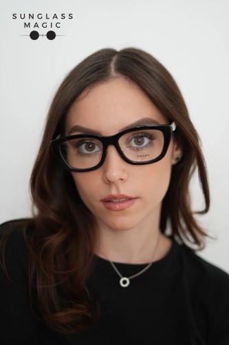 PRADA PR D11VD - 20G1O1 - 53 Optikai keretek Fekete Szabálytalan