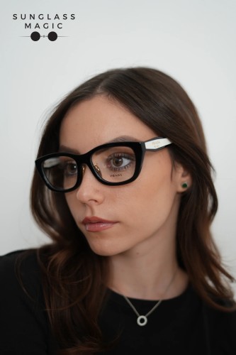 PRADA PR D11VD - 20G1O1 - 53 Optikai keretek Fekete Szabálytalan
