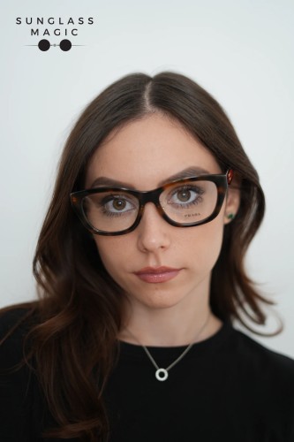 PRADA PR D11VD - 01K1O1 - 53 Optikai keretek Boróka havanna Szabálytalan