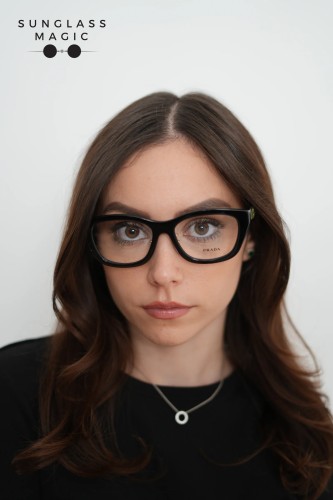 PRADA PR D11VD - 03K1O1 - 53 Optikai keretek Fekete Szabálytalan