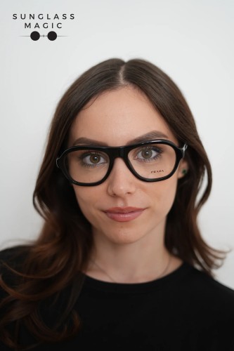 PRADA PR C12V - 16K1O1 - 54 Optikai keretek Fekete Pilóta (Aviator)