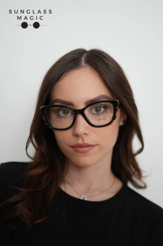 PRADA PR B04V - 3891O1 - ​53 Optikai keretek Fekete, Havanna Cat Eye (Macskaszem)