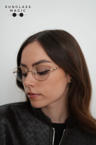Jimmy Choo JC340/G - 2M2 - 53 Optikai keretek Arany,Fekete Ovális
