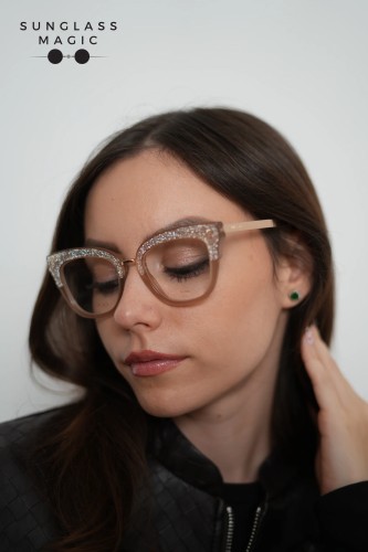 Jimmy Choo JC237 - FWM - 49 Optikai keretek Bézs Cat Eye (Macskaszem)