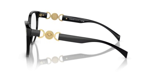 VERSACE VE3334 - GB1 - 53 Optikai keretek Fekete Cat Eye (Macskaszem)