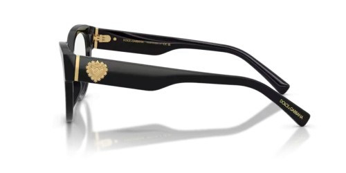 DOLCE & GABBANA DG3440 - 501 - 54 Optikai keretek Fekete Cat Eye (Macskaszem)
