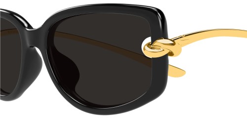 Bottega Veneta BV1440SA - 001 - 59 Napszemüvegek Fekete Téglalap