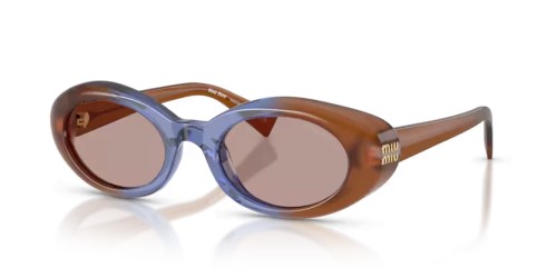 MIU MIU MU B09S - 22R20I - 52 Napszemüvegek Opálbarna/kék/opálbarna Ovális
