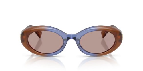 MIU MIU MU B09S - 22R20I - 52 Napszemüvegek Opálbarna/kék/opálbarna Ovális