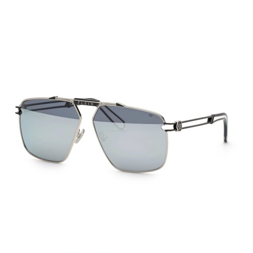 Philipp Plein - Sonnenbrillen - SPP049 SILVER PLEIN SEVENTIES - K07X - 63